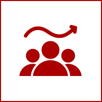 Red team icon with arrow